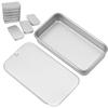 10pcs Empty Slide Top Tin Container Portable Silver Tin Empty Box for Lip Balm Solid Perfume