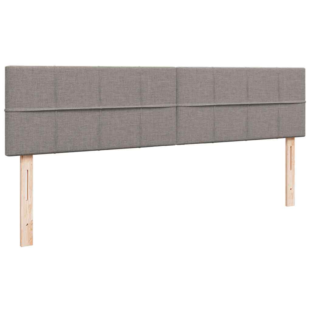 Ottoman Bed with Mattress Taupe 200x200 cm Fabric
