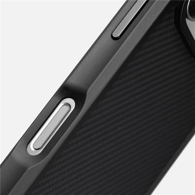 Магнитный чехол-сетка с плетением Magsafe для iPhone 17 16 Pro Max 17Pro 16Pro, роскошный, с металлической кнопкой, для беспроводной зарядки, противоударный