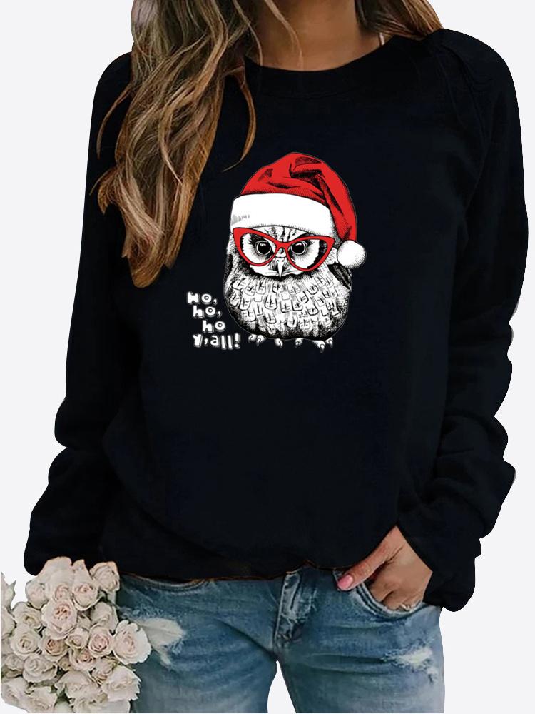 Осенний новый свитер, зимние женские топы с принтом, футболка, женская повседневная толстовка с круглым вырезом и длинными рукавами, блузка больших размеров