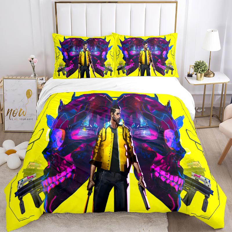 3Pcs Cyberpunk Future Warrior Bedding Sets For All Sizes New 3D Printed Bed Cover Comforter Duvet Cover Pillowcase Bedroom Decoration