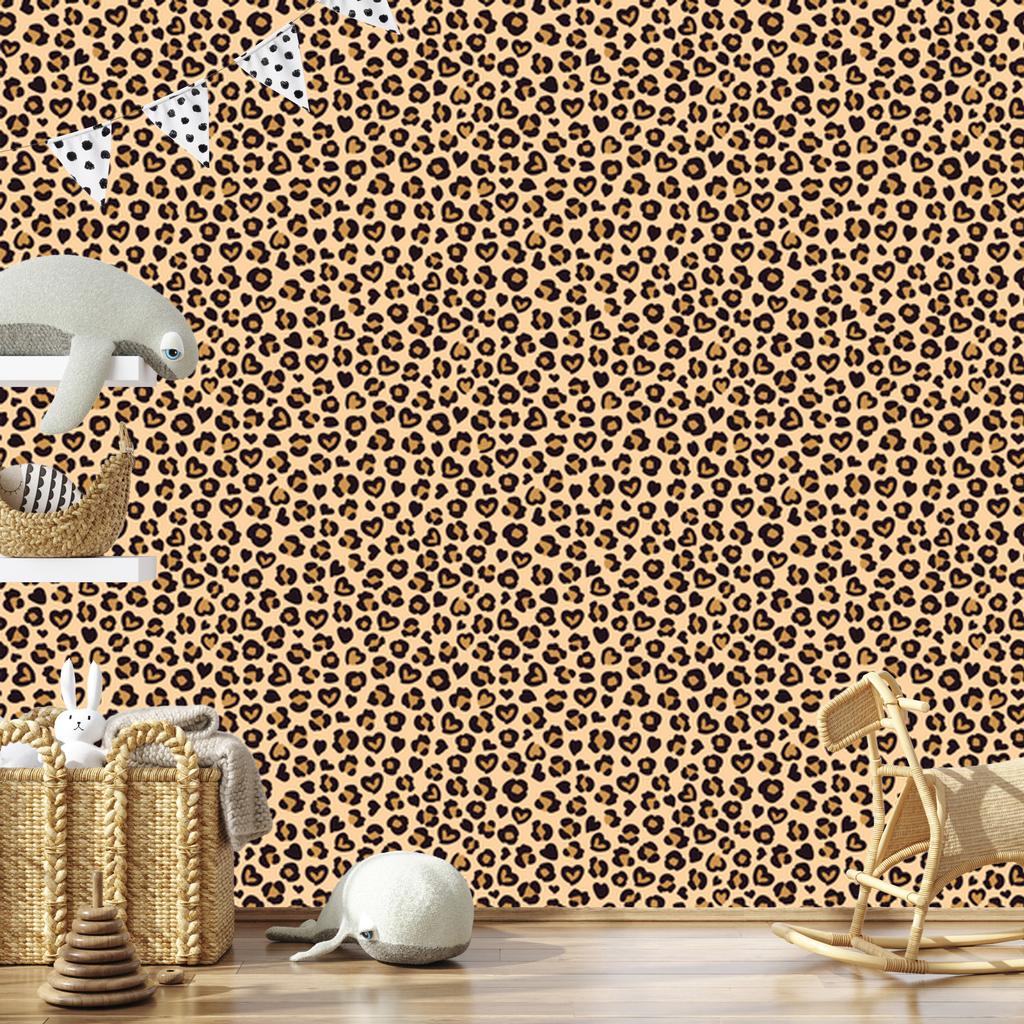 Animal Skin Wallpaper Gold and Orange for Living Room and Bedroom 50x1000