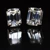 Flawless Emerald Cut 17.15 Ct Synthetic White Moissanite Earring Pair Free Gift MY.ER-08-NS