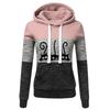 Cute Cat Women's Fleece Long Sleeve Hoodie Slim Fit Sweatshirt Autumn Winter Warm Ladies Casual Color Matching Outdoors Pullover