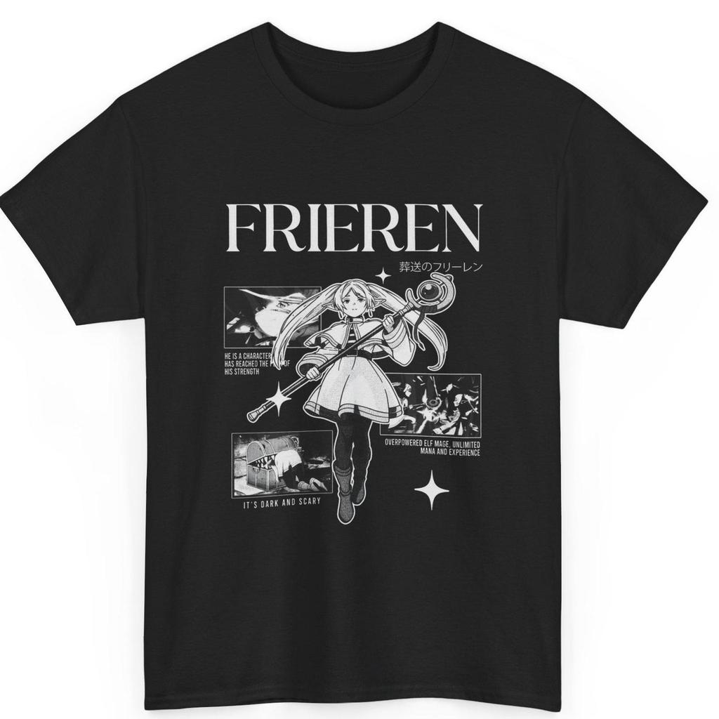 Anime Frieren Tshirt Frieren Vintage Shirt Fans Gift Tshirt 2026 Summer New Unisex Unisex Cotton Oversize Comfortable and casual