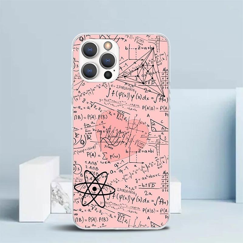 Чехол для телефона с изображением Физики Химии Математики Для IPhone 16 17 Air 16E 15 14 Plus 13 Mini 12 11 Pro Max 7 8 + SE 2020 Мягкий ТПУ Задняя Крышка