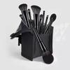 Fashionable Black 11 Makeup Brush Set, Foundation Brush, Blush Brush, Eye Shadow Brush, Full Set of Brushes, Portable Vertical Brush Bag