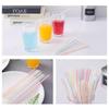 Disposable Striped Bent Plastic Straws