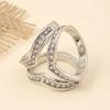 Scarf Button Three-Ring Design Rhinestones Inlaid Scarf Buckle Korean Style Scarves Shawls Scarf Fastener Jewelry Accessory