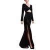 Новое платье женская одежда, сексуальное темпераментное банкетное черное платье с длинными рукавами и пайетками длинное платье