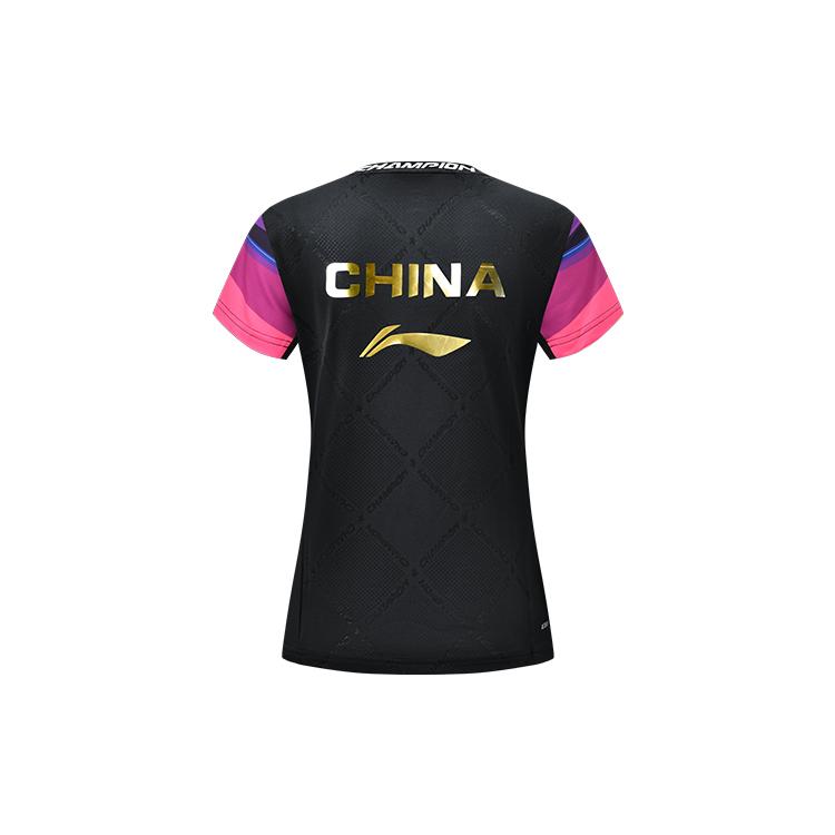 Футболка унисекс для настольного тенниса Li Ning, флуоресцентный лотосовый розовый, AAYT028-1
