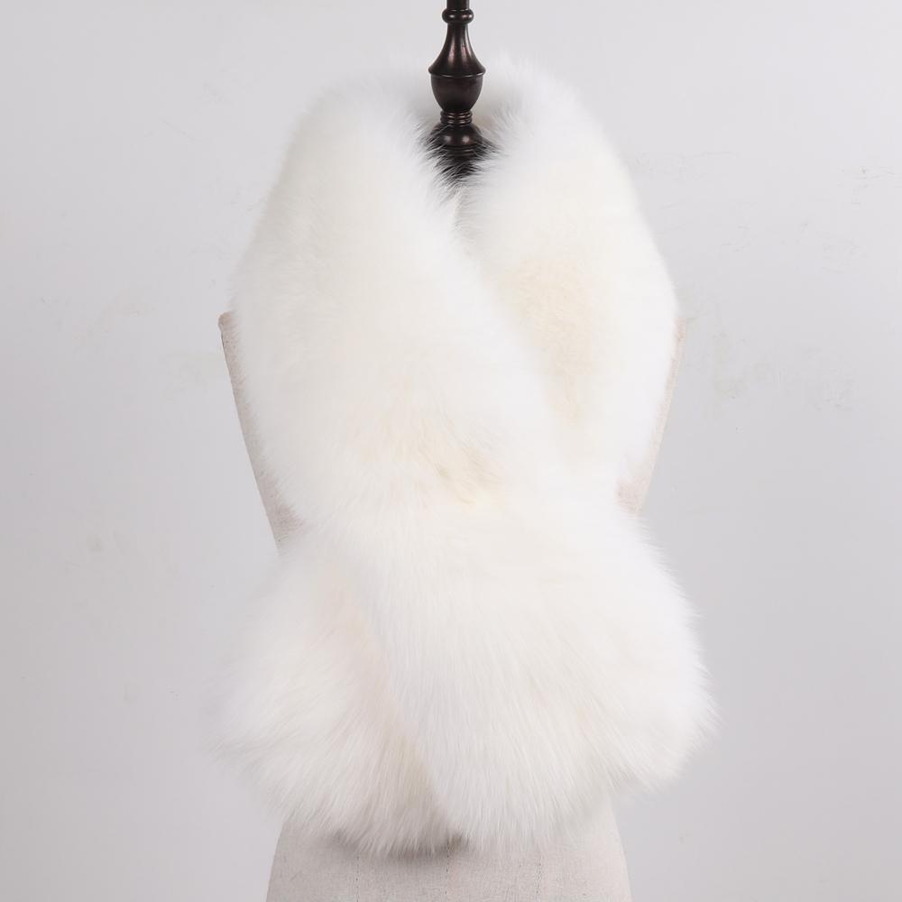 New Winter Lady Natural Luxury Real Fox Fur Scarf Shawl Full Pelt Warm Soft Genuine Fox Fur Scarves Women Real Fur Muffler