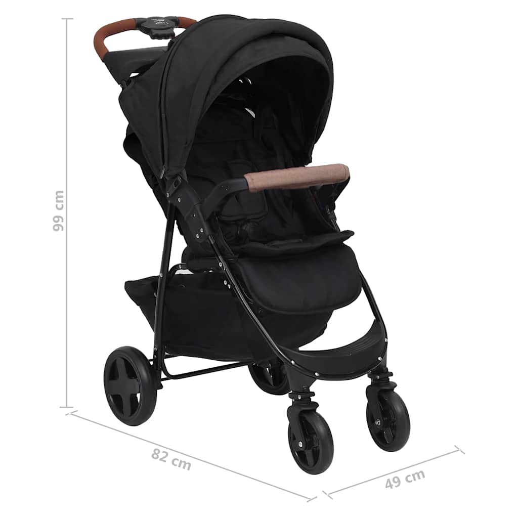 3 in 1 Stroller Anthracite Steel