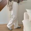 Open Run AbaSSo Women S Simple Plain Wide pantS Autumn