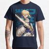 Vintage Washed Saber Fate Stay Night Kawaii Japanese Anime Gaming Merch Fan Gift Graphic T-shirt Men Women Printed Tee Summer Casual Fashion Clothing