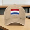 Dutch Netherlands Flag Pride Dutch Flag Washed Baseball Cap  Classic Sun Hip Hop Hats Spring Couple Women Camping Snapback Cap
