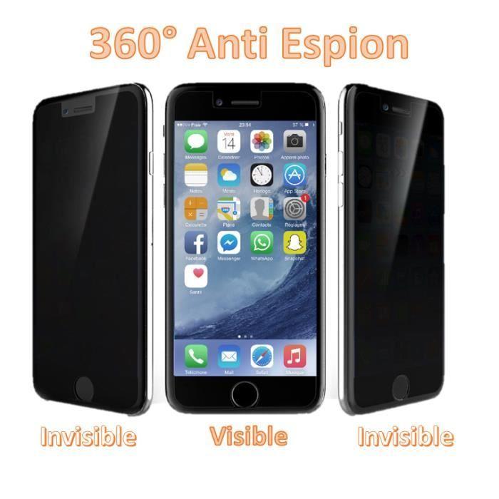 [Совместим с Apple iPhone 8] Закаленное стекло Анти-шпион Защитная пленка на экран Ультрапрочное [Phonillico®]