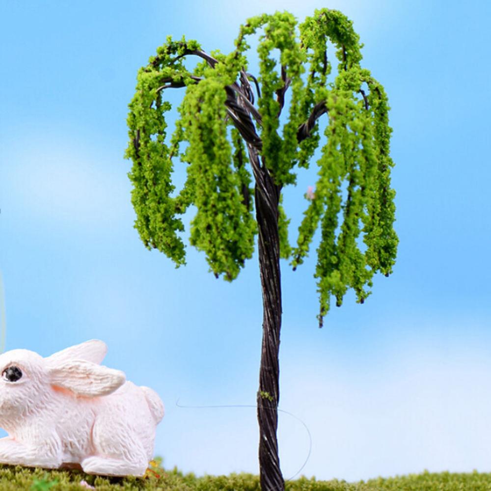 Пластиковые поделки, аксессуары для украшения дома, милые деревья для миниатюрного садового украшения, кукольный домик, горшок для растений, поделки своими руками