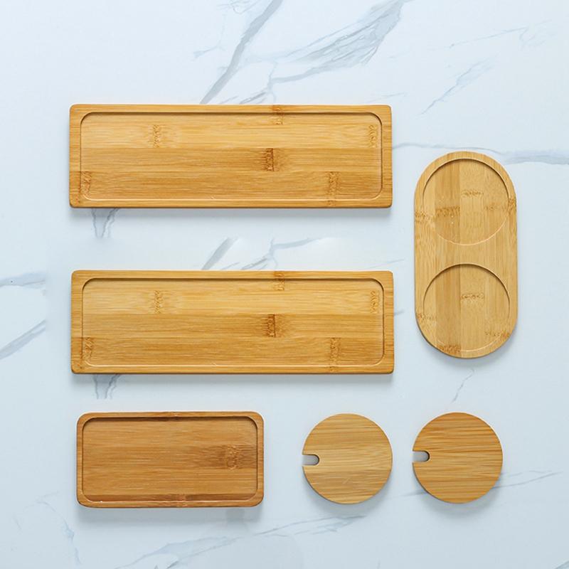 Мультибамбуковый поднос, деревянное блюдце, цветочный горшок, поднос, подставка для чашки, подставка для посуды, кухонная декоративная тарелка, креативная подставка для кофейной чашки, коврик