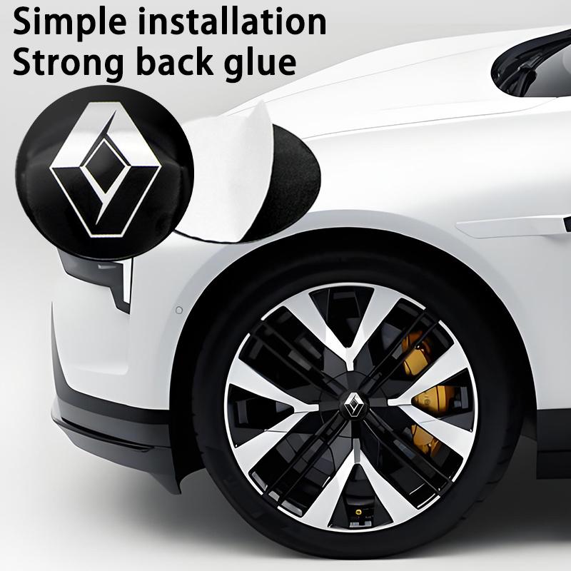 For Renault Trafic Clio Laguna 2 Megane 2 3 Duster Logan Captur koleos 4Pcs 56mm Car Wheel Center Hub Caps Logo Sticker QQ1