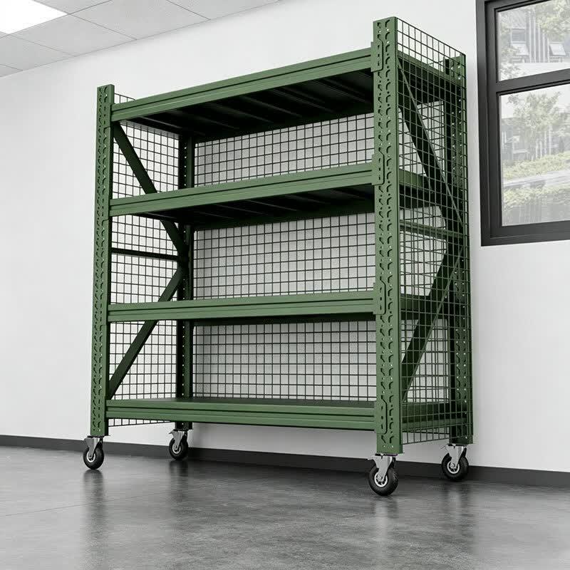 Zhi Xin Yun Cai Heavy-Duty Mobile Storage Shelf with Net