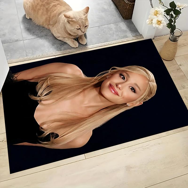 Golden Hair Portrait Carpet Rug Soft Washable Antislip Home Living Room Sofa Mats Personalized Christmas Rug