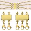 2x Necklace Layering Clasp Smooth Surface Easily Open and Take Off Connector