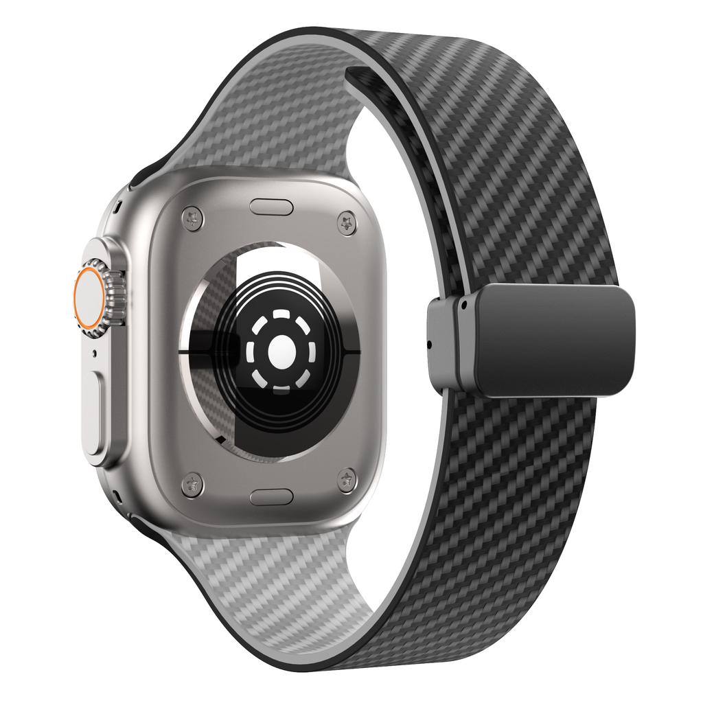Магнитный ремешок Для ремешков Apple Watch 44 мм 45 мм 41 мм 40 мм 46 мм Силиконовый браслет-петля iWatch series 10 9 8 7 6 SE 3 Ultra 2 49 мм