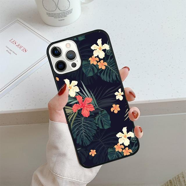 Чехол с тропическими цветами для iPhone 17 Air 13 12 14 15 16 Чехол для Apple Pro Max Plus