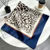 70CM×70CM Imitation Silk Printed Versatile Scarf for Women - Multifunctional Decorative Silk Neck Scarf
