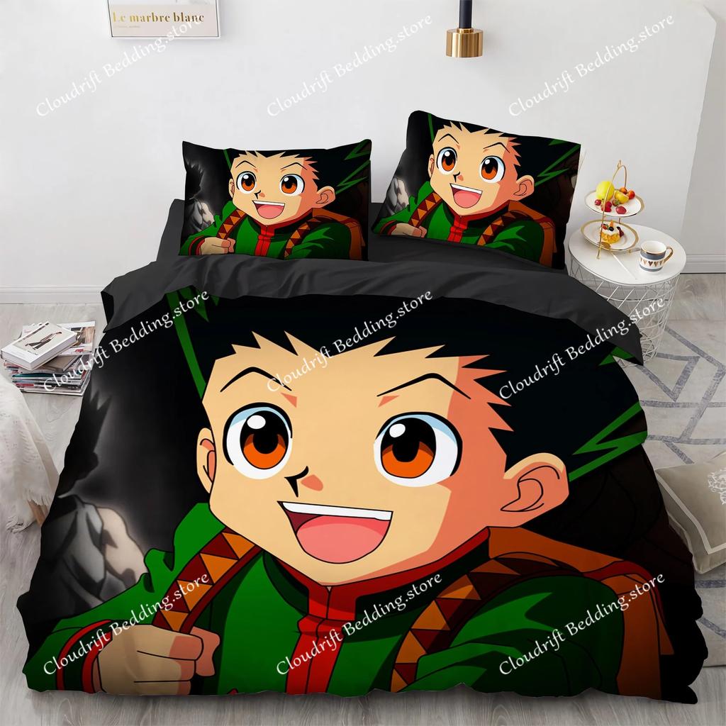 Модный 3D-печатный комплект постельного белья Аниме Hunter X Hunter для мальчиков и девочек, размеры Twin, Queen, Full. Пододеяльник, наволочка, постель, спальня взрослого