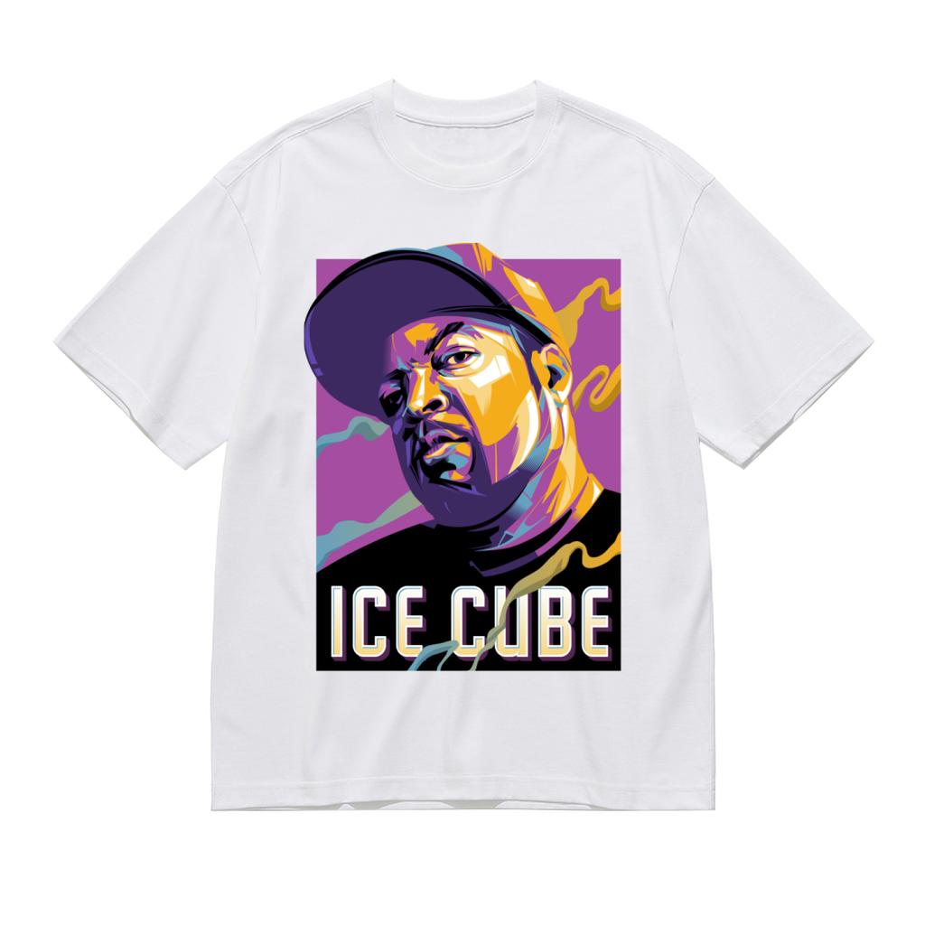 Retro 90s Ice Cube Pop Art Graphic Shirt Unisex Wounisex Y2k Vintage Style Rapper Casual Cotton Top
