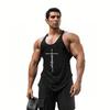 Running Vests Men Gym Clothing Bodybuilding Stringer Tank Top Cotton Sleeveless Shirt Fitness Singlet Sportswear Workout Tanktop