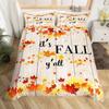 Happy Thanksgiving Duvet Cover Fall Maple Leaf Bedding Set Microfiber Gnome Gold Pumpkin Farm Harvest Comforter Cover Twin King