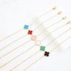 Single Flower Double Sided Four-Leaf Clover Bracelet Light Luxury Simple High Sense Of Women's Hand Jewellery