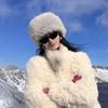 Осенне-зимняя женская шапка из меха лисы и искусственной норки, женская утолщенная теплая плюшевая панама