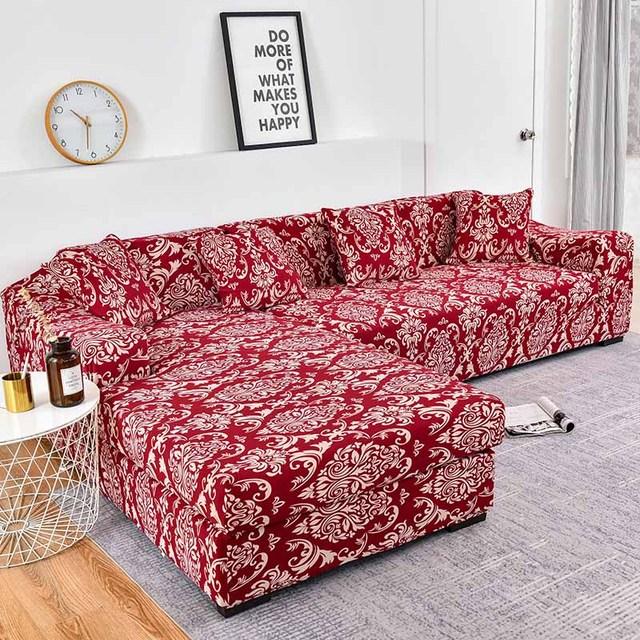 Эластичные чехлы на диван для гостиной L-образный диван, нужно купить эластичный угловой чехол для дивана, чехлы для кресла