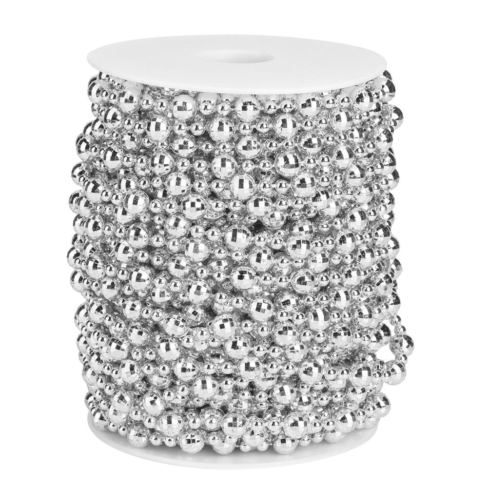 20 м Искусственная нить из бусин из искусственного жемчуга для рождественской елки, свадебной занавески, DIY-украшения, аксессуар для DIY-украшения, бусина из искусственного жемчуга