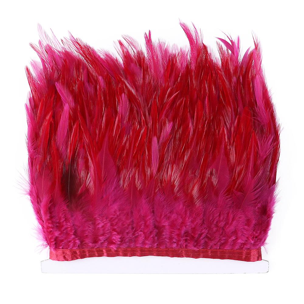 Feather4-6inch High Quality Chicken Feathers Trim Fringe 1meter Mint Green Rooster Feather Ribbon Wedding Dress Creative Crafts Plumes