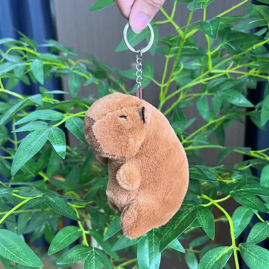 Capybara Plush Whimsical Doll Keychain Adorable Animal Pendant Gift Perfect
