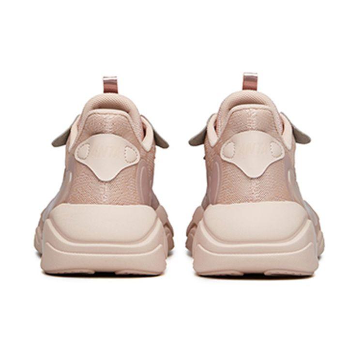 Anta Lifestyle Series Tide Worship 2.0 Casual Shock Absorption Slip Resistant Durable Low Top Dad Shoes Women Sneaker Light-Pink 122138840-2