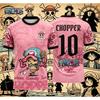 2026 Графическая футболка One Piece Японское аниме Футбольные майки Спортивная быстросохнущая Мужская футболка Детская одежда Футболка Женская