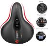 Wide Soft Thicken Bicycle Seat Cycling Big Bum Bike Saddle Reflective Shock Absorbing Hollow Breathable Rainproof Pad