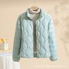 Autumn and winter stand-up collar light and thin women's down jacket white duck down light and warm autumn and winter thin large-size jacket Han Chao