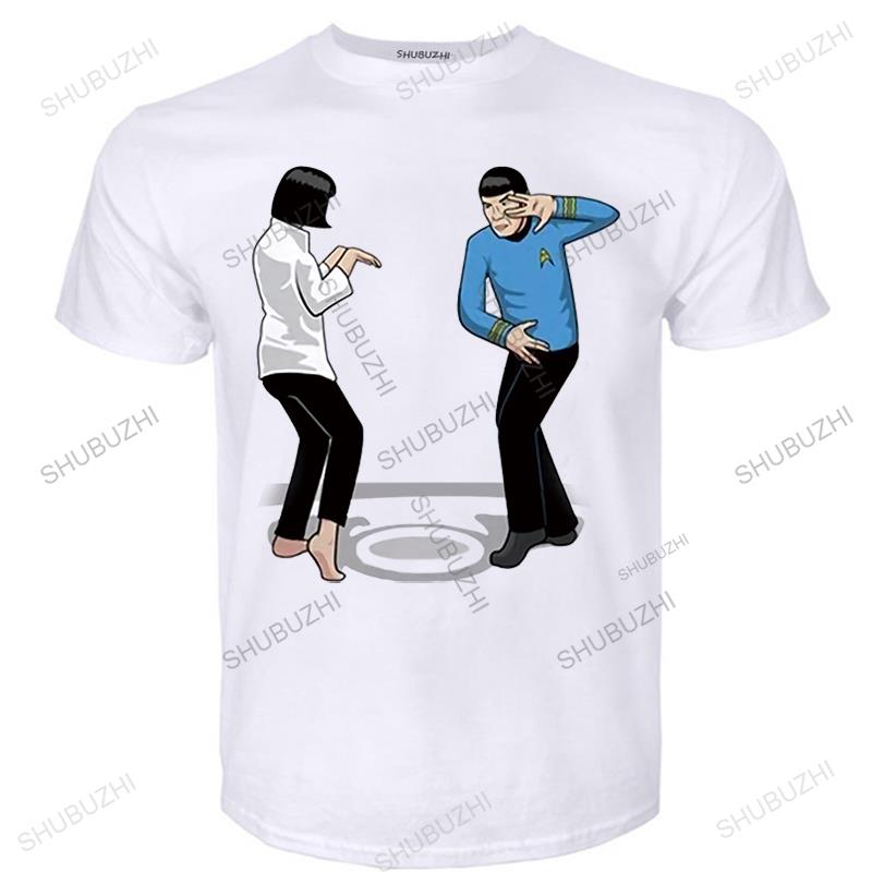 Male Black Tshirts Cotton Print Mens Summer Oneck Tees Mens Pulp Fiction Dance Short Sleeve Tshirts Euro Size
