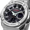 Мужские часы Casio G-Shock G-STEEL GST-S110D-1A, Полностью металлический корпус из нержавеющей стали, Tough Solar, Аналогово-цифровые, Структура Layer Guard, Водонепроницаемость 200 м