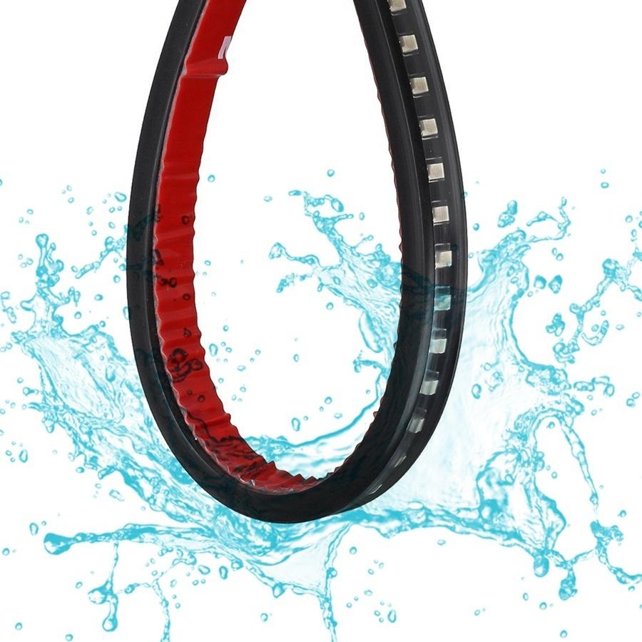 Flexible Motorcycle 48 LED Strip Rear Tail Brake Stop Turn Signal Light Lamps