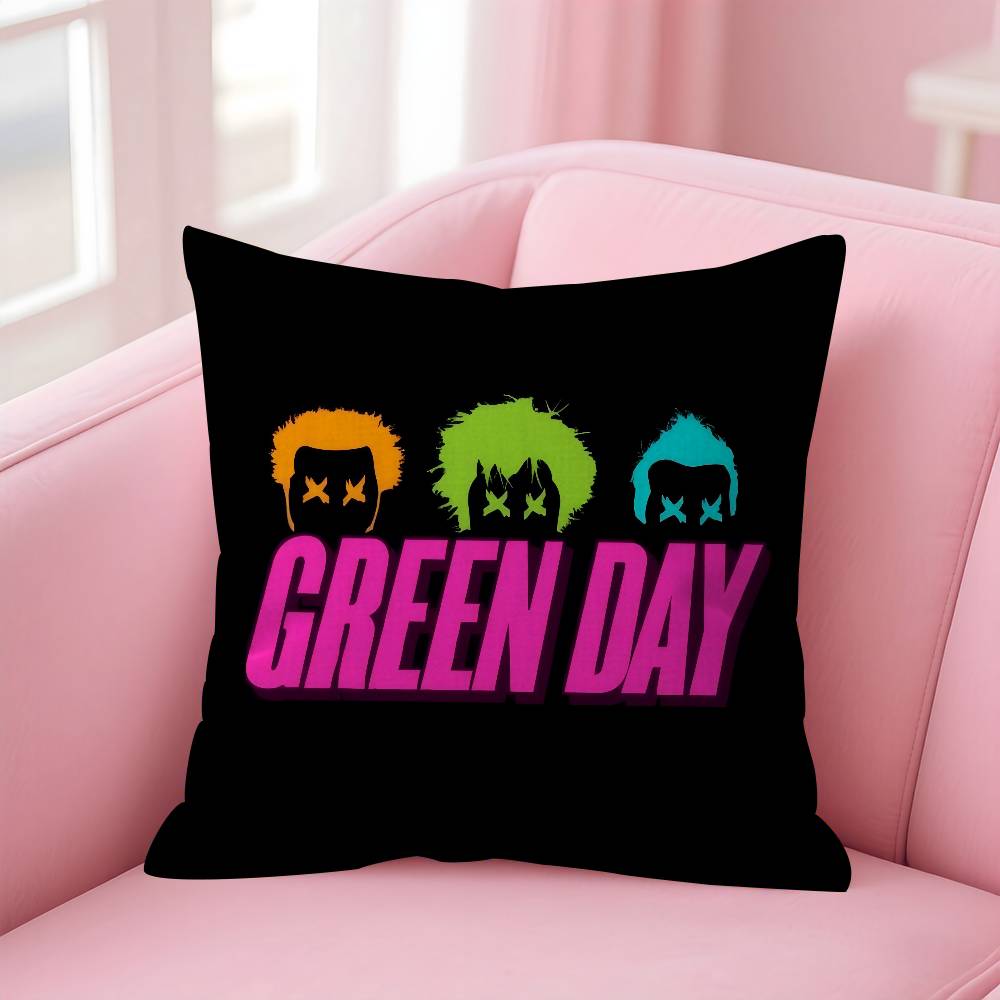 ROCK Green Day logo Pillowcases Home Bedding Decorative Pillow Cover Wedding Super Soft Pillow Case