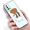 Милый медведь панда животное силиконовый чехол для телефона Xiaomi Redmi Note 11 10 9 8 Pro 11T 10T 10S 9S 8T 9 9A 9C 9T черный мягкий чехол