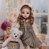 Cloveray 14 Милая виниловая BJD кукла 45 см, шарнирная кукла с 15 подвижными суставами, полностью артикулированная, стеклянные глаза, ручная роспись макияжа, сменная